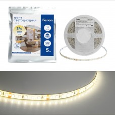 Светодиодная LED лента Feron LS511, 120SMD(2835)/м 11Вт/м 24V 5000*8*1.22мм 3000К IP65. Упаковка (1 шт) 51634 Светодиодная LED лента Feron LS511, 120SMD(2835)/м 11Вт/м 24V 5000*8*1.22мм 3000К IP65. Упаковка (1 шт) 51634