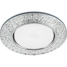 Светильник встраиваемый с белой LED подсветкой Feron CD4032 потолочный GX53 без лампы, прозрачный, хром Светильник встраиваемый с белой LED подсветкой Feron CD4032 потолочный GX53 без лампы, прозрачный, хром