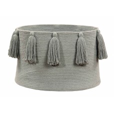 Корзина Lorena Canals с кистями серая 30*d45