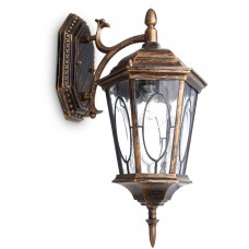 Светильник садово-парковый Feron PL161 шестигранный на стену вниз 60W E27 230V, черное золото 11328 Светильник садово-парковый Feron PL161 шестигранный на стену вниз 60W E27 230V, черное золото 11328