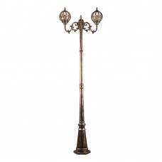 Светильник садово-парковый Feron PL3708 круглый, столб  2*60W 230V E27, черное золото 11384 Светильник садово-парковый Feron PL3708 круглый, столб  2*60W 230V E27, черное золото 11384