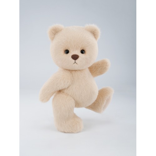 Авторская мягкая игрушка Lina Медведь (длинная шерсть) M (±30 см) молочный цвет Авторская мягкая игрушка Lina Медведь (длинная шерсть) M (±30 см) молочный цвет