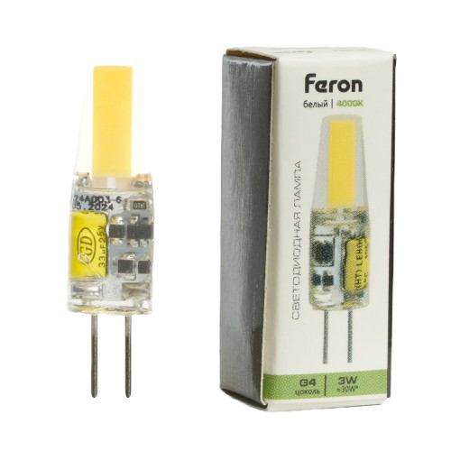 Лампа светодиодная Feron LB-424 G4 3W 12V 4000K