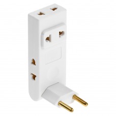 Разветвитель сетевой 4-местный б/з STEKKER ADP10-24-21, 250В, 10A, белый 50069