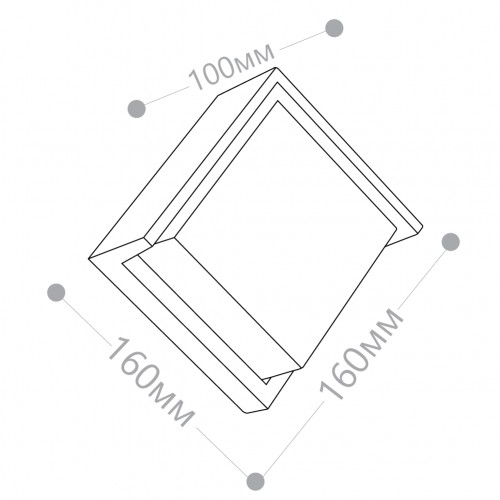 Светильник уличный светодиодный Feron DH108, 12W, 720Lm, 4000K, черный