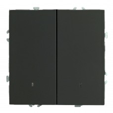 Выключатель 2-клавишный c индикатором (механизм), STEKKER, 250В, 10А, серия Эмили, RSW10-5102-05, черный уголь, soft touch 49838 Выключатель 2-клавишный c индикатором (механизм), STEKKER, 250В, 10А, серия Эмили, RSW10-5102-05, черный уголь, soft touch 49838