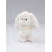Авторская мягкая игрушка Lina Зайка белый цвет в платье с сердечками брелок XS (±15 см)