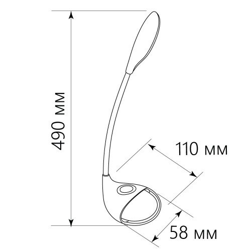 Настольный светодиодный светильник Feron DE1730  7W, 6000-6500K, 100-240V, белый