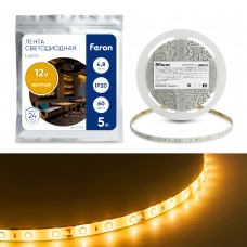 Светодиодная LED лента Feron LS603, 60SMD(2835)/m 4.8W/m 12V 5m желтый 27670 Светодиодная LED лента Feron LS603, 60SMD(2835)/m 4.8W/m 12V 5m желтый 27670