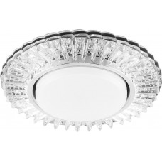 Светильник встраиваемый с белой LED подсветкой Feron CD4025 потолочный GX53 без лампы прозрачный 29539 Светильник встраиваемый с белой LED подсветкой Feron CD4025 потолочный GX53 без лампы прозрачный 29539