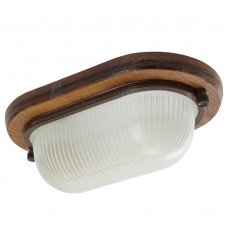 Светильник накладной IP54, 220V 60Вт Е27, дерево, орех, овал НБО 04-60-021 FERON 11575 Светильник накладной IP54, 220V 60Вт Е27, дерево, орех, овал НБО 04-60-021 FERON 11575