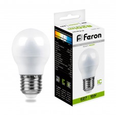 Лампа светодиодная Feron LB-550 Шарик E27 9W 175-265V 4000K 25805 Лампа светодиодная Feron LB-550 Шарик E27 9W 175-265V 4000K 25805