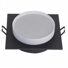 Светильник встраиваемый Feron DL506 потолочный GX53 черный + белый квадрат 51360 Светильник встраиваемый Feron DL506 потолочный GX53 черный + белый квадрат 51360