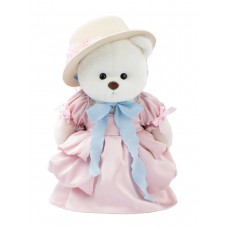 Авторская мягкая игрушка Lina Медведь белый Сладкая парочка в платье M (±30 см)