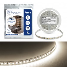 Светодиодная LED лента Feron LS501, 120SMD(2835)/м 11Вт/м 24V 5000*8*1.22мм 4000К IP20 41057 Светодиодная LED лента Feron LS501, 120SMD(2835)/м 11Вт/м 24V 5000*8*1.22мм 4000К IP20 41057
