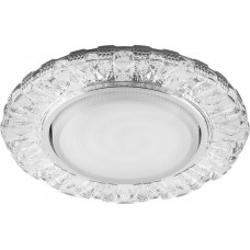 Светильник встраиваемый с белой LED подсветкой Feron CD4023 потолочный GX53 без лампы прозрачный 29476 Светильник встраиваемый с белой LED подсветкой Feron CD4023 потолочный GX53 без лампы прозрачный 29476