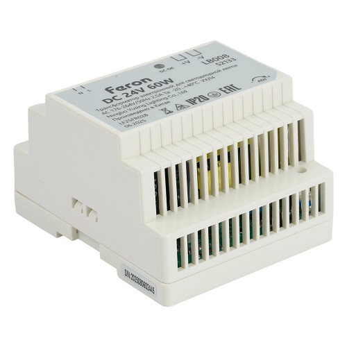 Трансформатор электронный для светодиодной ленты 48W 24V ( ультратонкий драйвер), LB001 FERON 52133 Трансформатор электронный для светодиодной ленты 48W 24V ( ультратонкий драйвер), LB001 FERON 52133