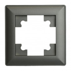 Рамка STEKKER, PFR00-7001-06 1-местная, пластик, серия Катрин,графит 39807 Рамка STEKKER, PFR00-7001-06 1-местная, пластик, серия Катрин,графит 39807