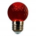 Лампа светодиодная Feron LB-385 Шарик красный прозрачный E27 1W 230V 52164