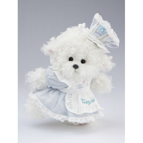 Lina Щенок Бишон белый S (±20 см) Маршмелоу в наряде для чаепития Lina Щенок Бишон белый S (±20 см) Маршмелоу в наряде для чаепития