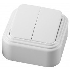 Выключатель STEKKER PSW06-22-20 двухклавишный открытой установки, 250В, 6А, IP20, белый (VA5  6-232-Б) Выключатель STEKKER PSW06-22-20 двухклавишный открытой установки, 250В, 6А, IP20, белый (VA5  6-232-Б)