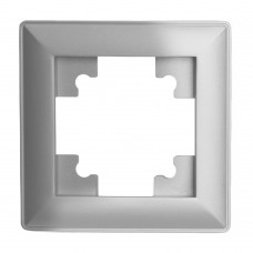 Рамка STEKKER, PFR00-7001-03 1-местная, пластик, серия Катрин, серебро 39797 Рамка STEKKER, PFR00-7001-03 1-местная, пластик, серия Катрин, серебро 39797