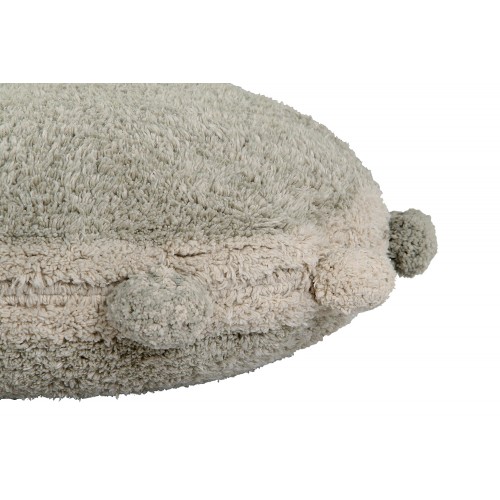 Круглая интерьерная подушка Lorena Canals с помпонами оливковая 48*48