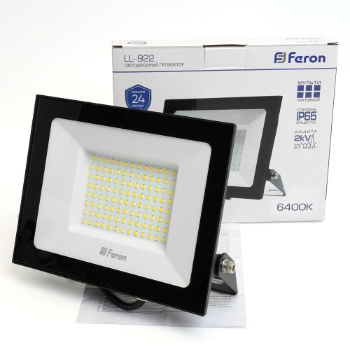 Светодиодный прожектор Feron LL-922 IP65 100W 6400K