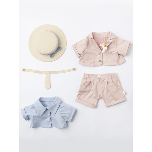 Авторская мягкая игрушка Lina Медведь молочный Сладкая парочка в костюме M (±30 см) Авторская мягкая игрушка Lina Медведь молочный Сладкая парочка в костюме M (±30 см)