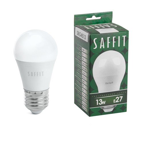 Лампа светодиодная SAFFIT SBG4513 Шарик E27 13W 230V 4000K