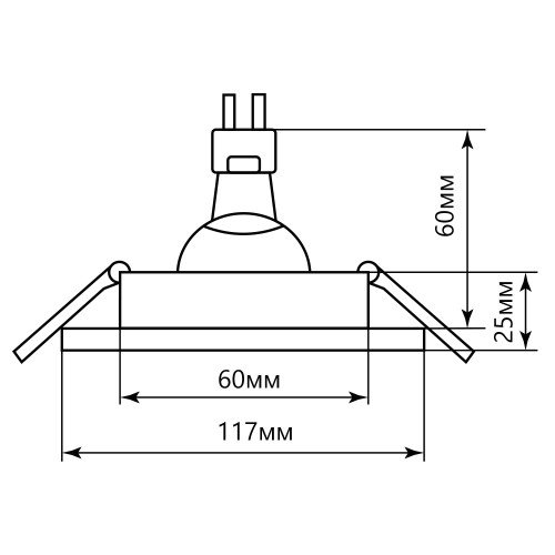 Светильник встраиваемый с белой LED подсветкой Feron CD900 потолочный MR16 G5.3 белый