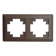 Рамка STEKKER, PFR00-7002-04 2-местная, пластик, серия Катрин, шоколад 39818 Рамка STEKKER, PFR00-7002-04 2-местная, пластик, серия Катрин, шоколад 39818