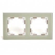 Рамка 2-местная, стекло, STEKKER GFR00-7002-07, серия Катрин, дымчатый 49033 Рамка 2-местная, стекло, STEKKER GFR00-7002-07, серия Катрин, дымчатый 49033