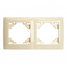 Рамка 2-местная горизонтальная STEKKER, PFR00-9012-02, серия Эрна Элегант, слоновая кость 49667 Рамка 2-местная горизонтальная STEKKER, PFR00-9012-02, серия Эрна Элегант, слоновая кость 49667