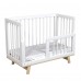 Кроватка для новорожденного Lillaland - модель Lilla Aria (НИК23) белая/дерево Кроватка для новорожденного Lillaland - модель Lilla Aria (НИК23) белая/дерево