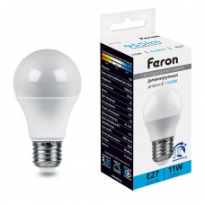 Лампа светодиодная диммируемая Feron LB-751 Шарик E27 11W 230V 6400K 51060 Лампа светодиодная диммируемая Feron LB-751 Шарик E27 11W 230V 6400K 51060