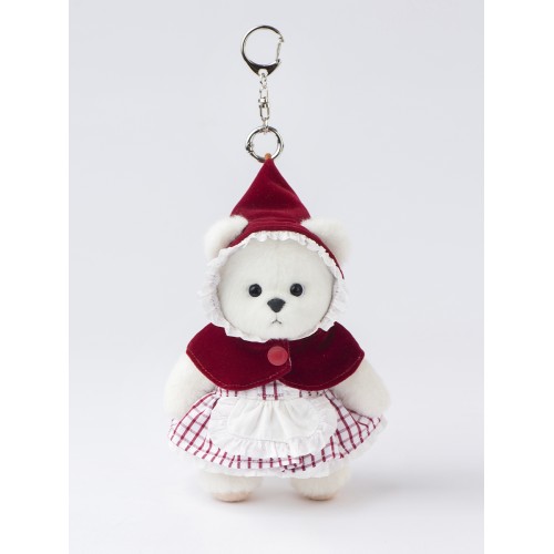 Авторская мягкая игрушка Lina Медведь белый в Костюме Красная шапочка брелок XS (±15 см) Авторская мягкая игрушка Lina Медведь белый в Костюме Красная шапочка брелок XS (±15 см)