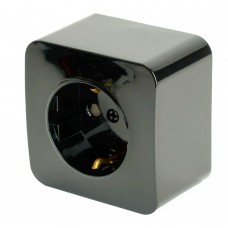 Розетка 1-местная с/з открытой установки, STEKKER, 250В, 16А, IP20, серия София, черный, MST16-11-02 49314 Розетка 1-местная с/з открытой установки, STEKKER, 250В, 16А, IP20, серия София, черный, MST16-11-02 49314