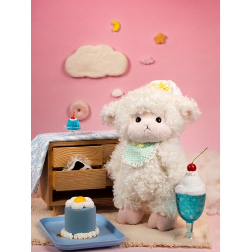 Авторская мягкая игрушка Lina Овечка белая с розовым в костюме размер M (±30 см) Авторская мягкая игрушка Lina Овечка белая с розовым в костюме размер M (±30 см)