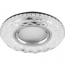 Светильник встраиваемый с белой LED подсветкой Feron CD879 потолочный MR16 G5.3 прозрачный Светильник встраиваемый с белой LED подсветкой Feron CD879 потолочный MR16 G5.3 прозрачный