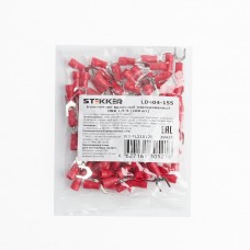 Наконечник вилочный изолированный НВИ 1,5-5, LD404-155 (упаковка 100 шт) STEKKER 39426 Наконечник вилочный изолированный НВИ 1,5-5, LD404-155 (упаковка 100 шт) STEKKER 39426