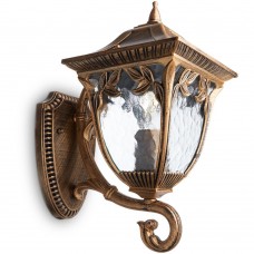 Светильник садово-парковый Feron PL4071 четырехгранный на стену вверх 60W E27 230V, черное золото 11483 Светильник садово-парковый Feron PL4071 четырехгранный на стену вверх 60W E27 230V, черное золото 11483