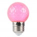 Лампа светодиодная Feron LB-385 Шарик розовый прозрачный E27 1W 230V 52177