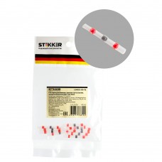 LD302-0515 ГСИ термоусаживаемая с припоем  0,5-1,5 мм2 19A, прозрачный/красный (DIY упак 10шт) STEKKER 49160