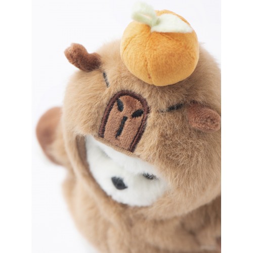 Авторская мягкая игрушка Lina Медведь белый в костюмчике Капибар брелок XS (±15 см) Авторская мягкая игрушка Lina Медведь белый в костюмчике Капибар брелок XS (±15 см)