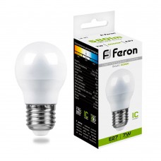 Лампа светодиодная Feron LB-95 Шарик E27 7W 175-265V 4000K 25482 Лампа светодиодная Feron LB-95 Шарик E27 7W 175-265V 4000K 25482