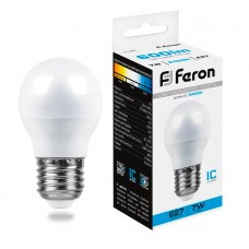 Лампа светодиодная Feron LB-95 Шарик E27 7W 175-265V 6400K 25483 Лампа светодиодная Feron LB-95 Шарик E27 7W 175-265V 6400K 25483