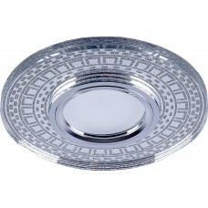 Светильник встраиваемый с LED подсветкой Feron CD981 потолочный MR16 G5.3, прозрачный, серебро Светильник встраиваемый с LED подсветкой Feron CD981 потолочный MR16 G5.3, прозрачный, серебро