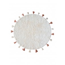 Хлопковый ковер Lillaland COLORFUL WHITE PINK D140 Хлопковый ковер Lillaland COLORFUL WHITE PINK D140