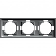 Рамка STEKKER, PFR00-5003-09 3-местная, серия Эмили, антрацит, soft touch 49938